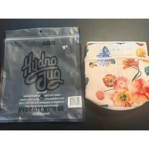Hydro Jug Sleeve And Strap White Floral Print NEW